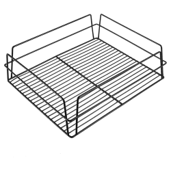 17176 KH Glass Basket Rack Black 425 x 350 x 125mm