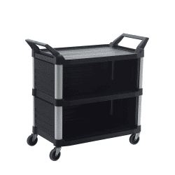 18088 TRUST 3 Sided Enclosed Service Cart 4023BK