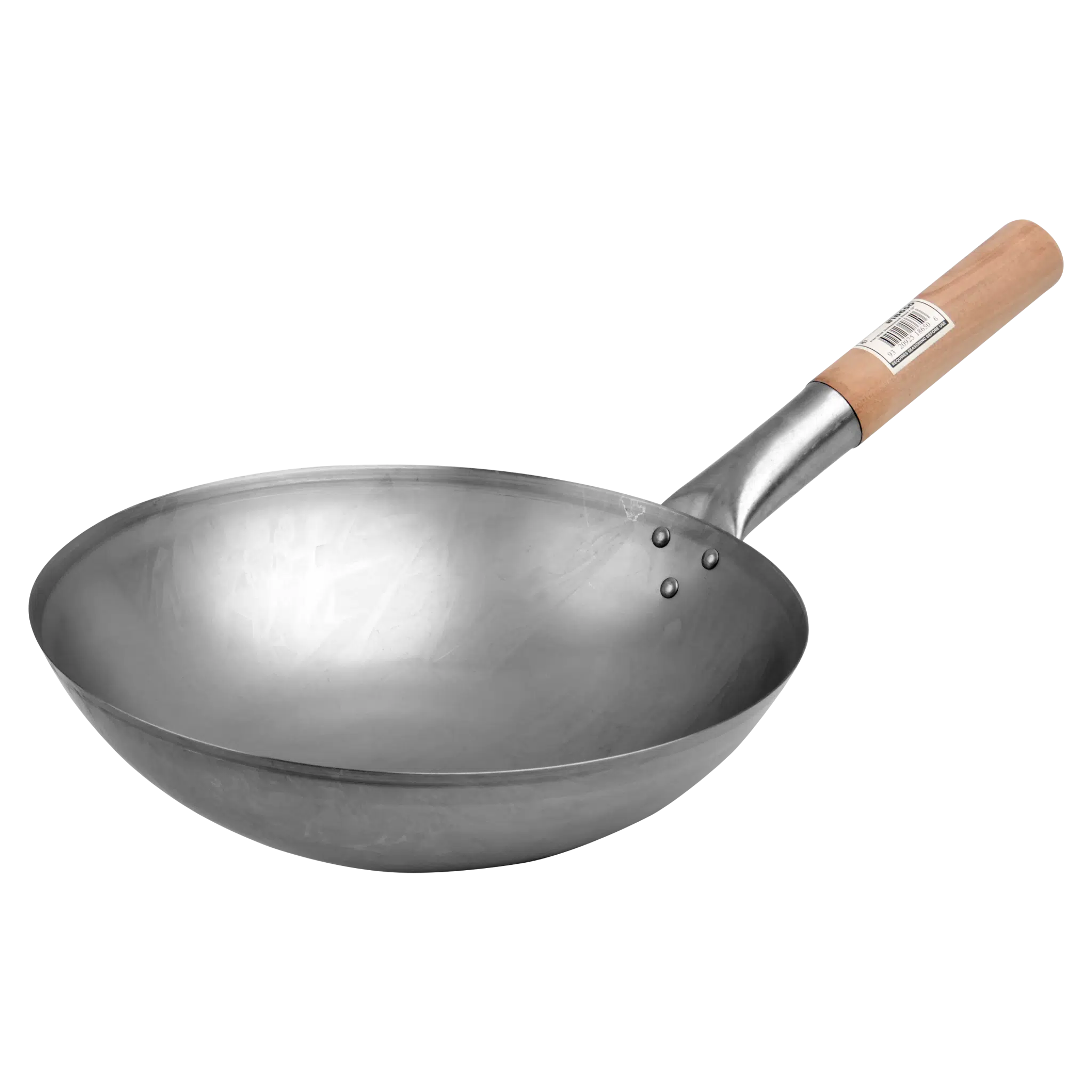KH Wood Handle Round Bottom Wok
