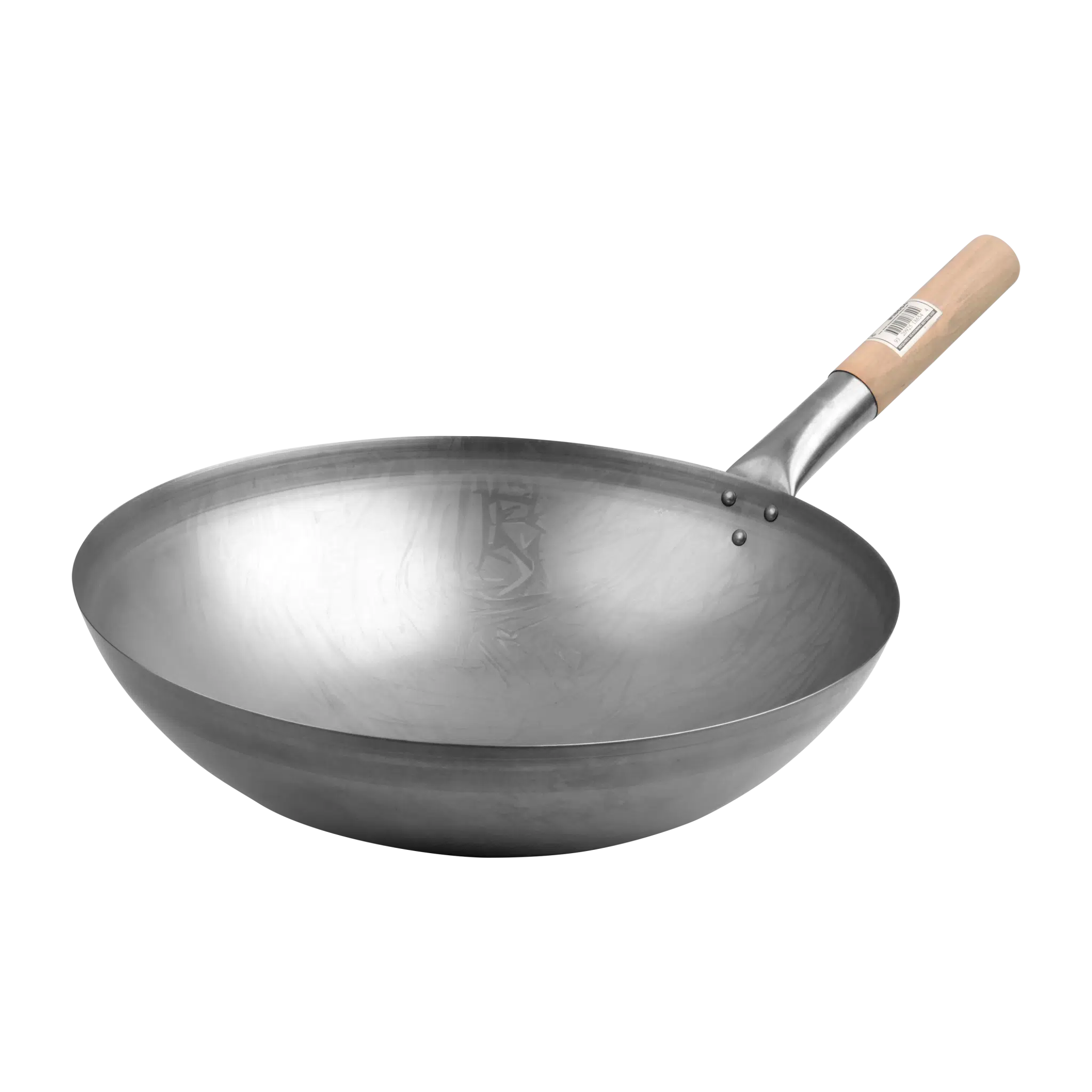 KH Wood Handle Round Bottom Wok - Image 3