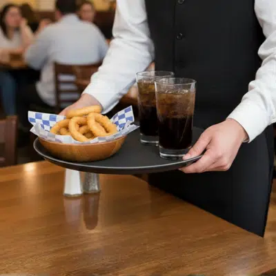 KH Round Non-slip Drink Trays - Image 2
