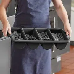 Cutlery Box 4 Compartment Black