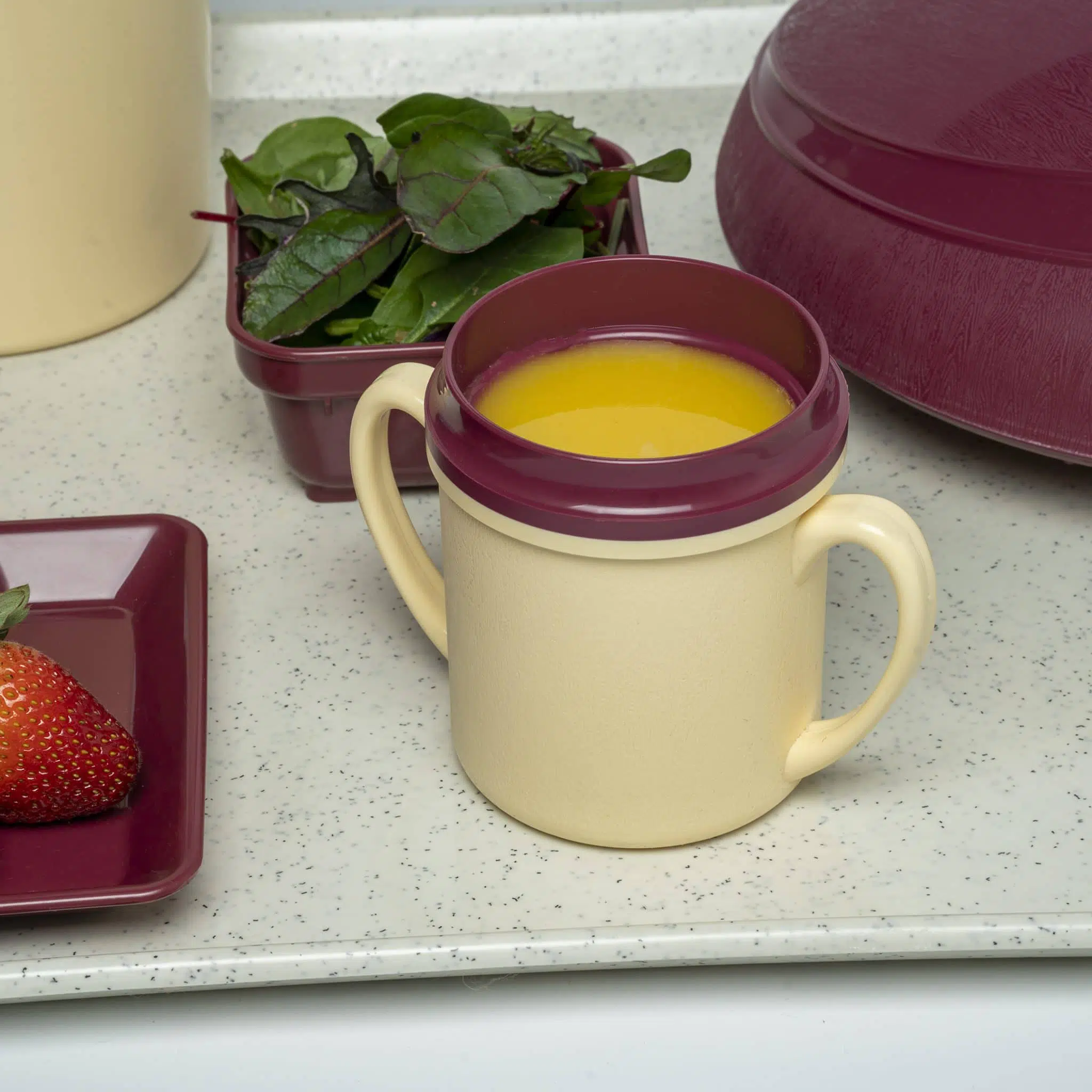 KH Traditional Double Handle Mug Yellow 250mL (#13) - Image 3