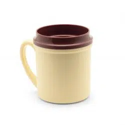 KH Traditional Insulated Single Handle Mug Yellow Burgundy