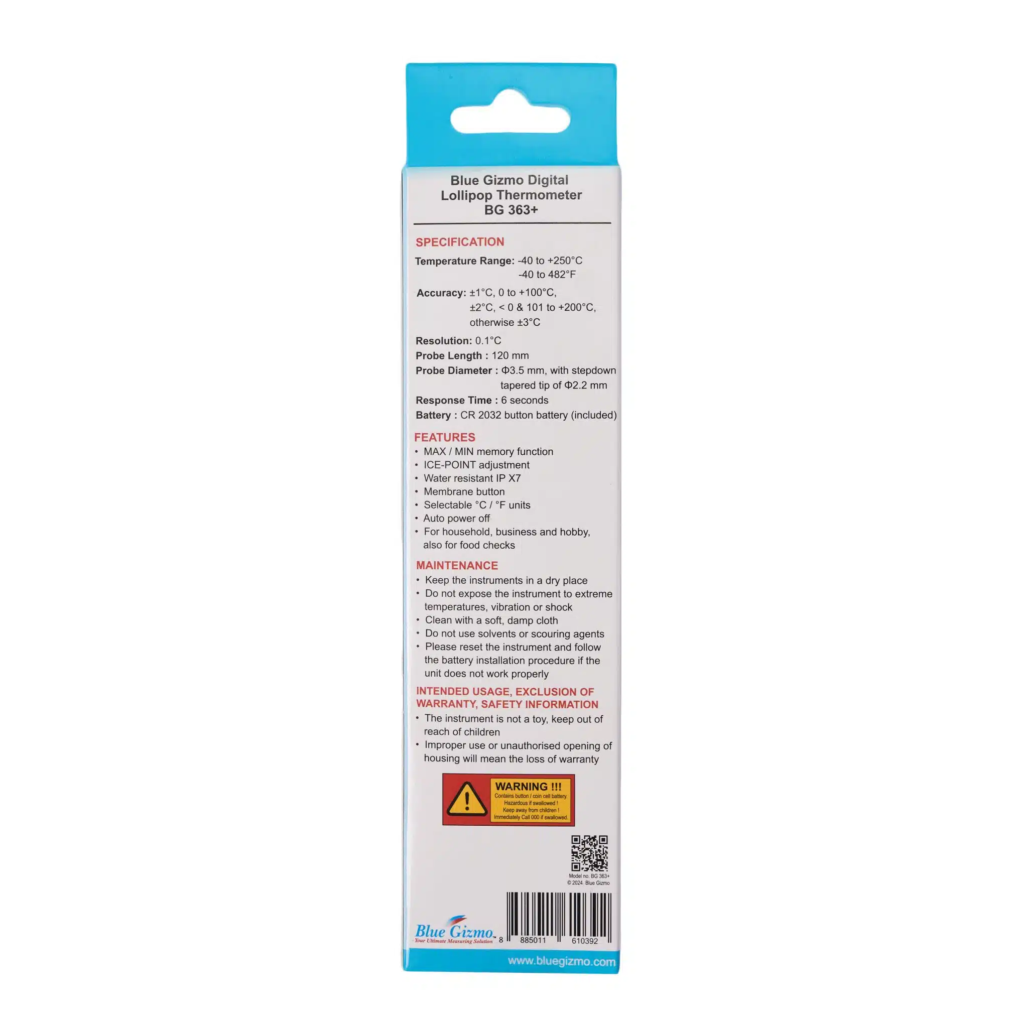 Blue Gizmo® Digital Probe Lollipop Thermometer (BG 363+) - Image 6