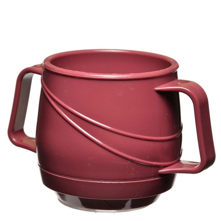 Insulated Double Handle Mug Burgundy