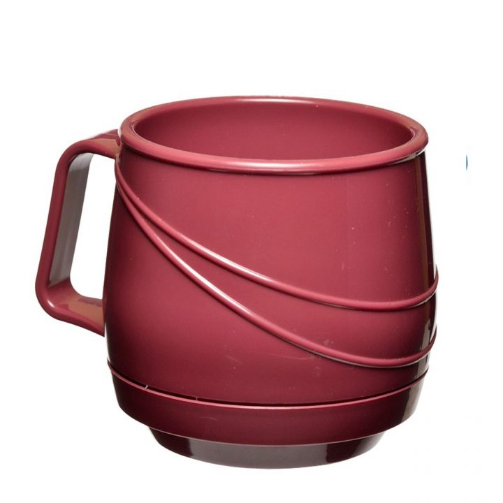 Moderne Insulated Single Handle Mug Burgundy