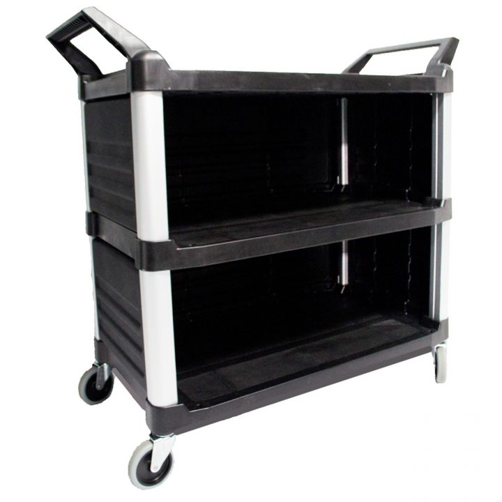 3 Tier Large Utility Service Cart Enclosed