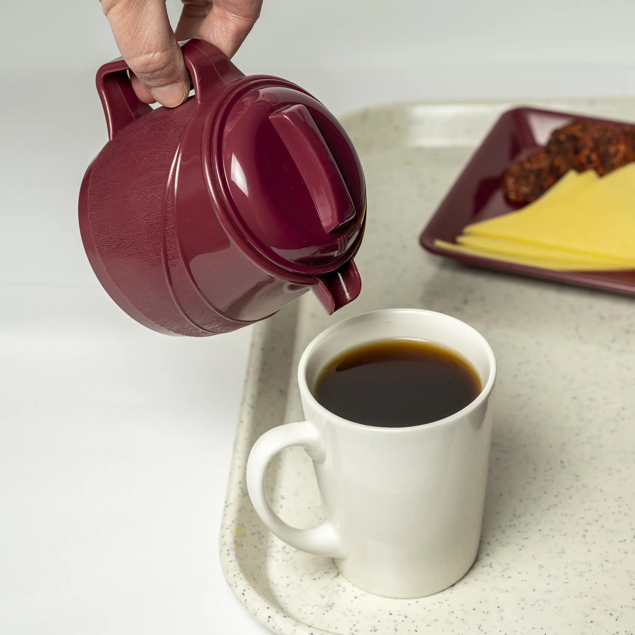KH Moderene Insulated Beverage Pourer Burgundy Lifestyle