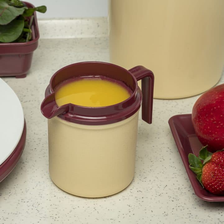 KH Traditional Insulated Beverage Mug Burgundy Yellow