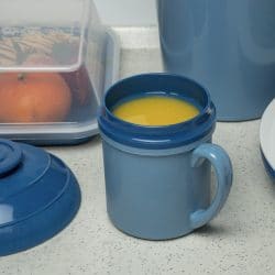 KH Traditional Insulated Single Handle Mug Blue