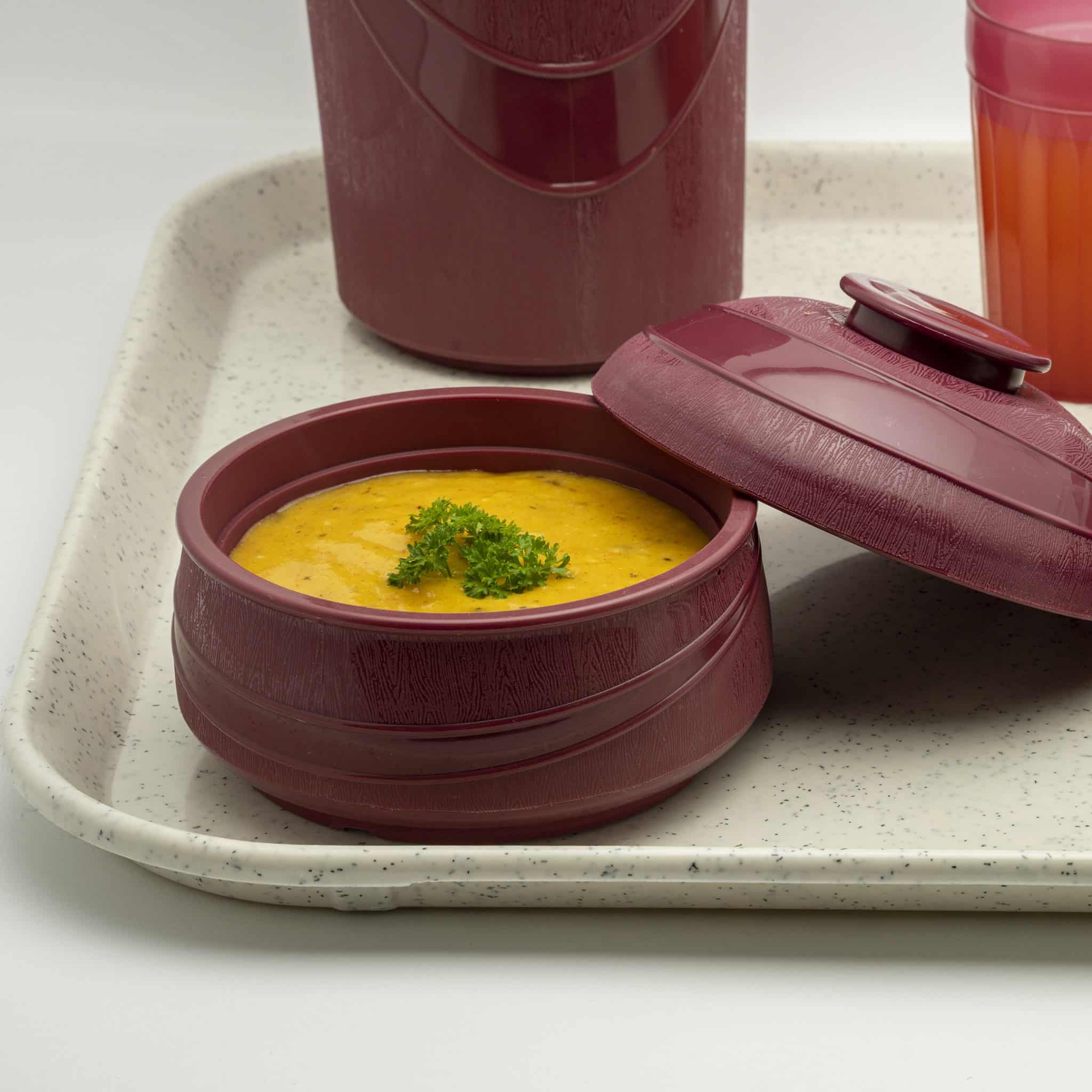 KH Moderne Insulated Soup Bowl Burgundy Lid (#37) - Healthcare Supply