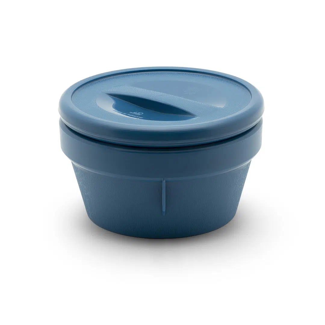 KH Traditional Soup Bowl And Lid Blue