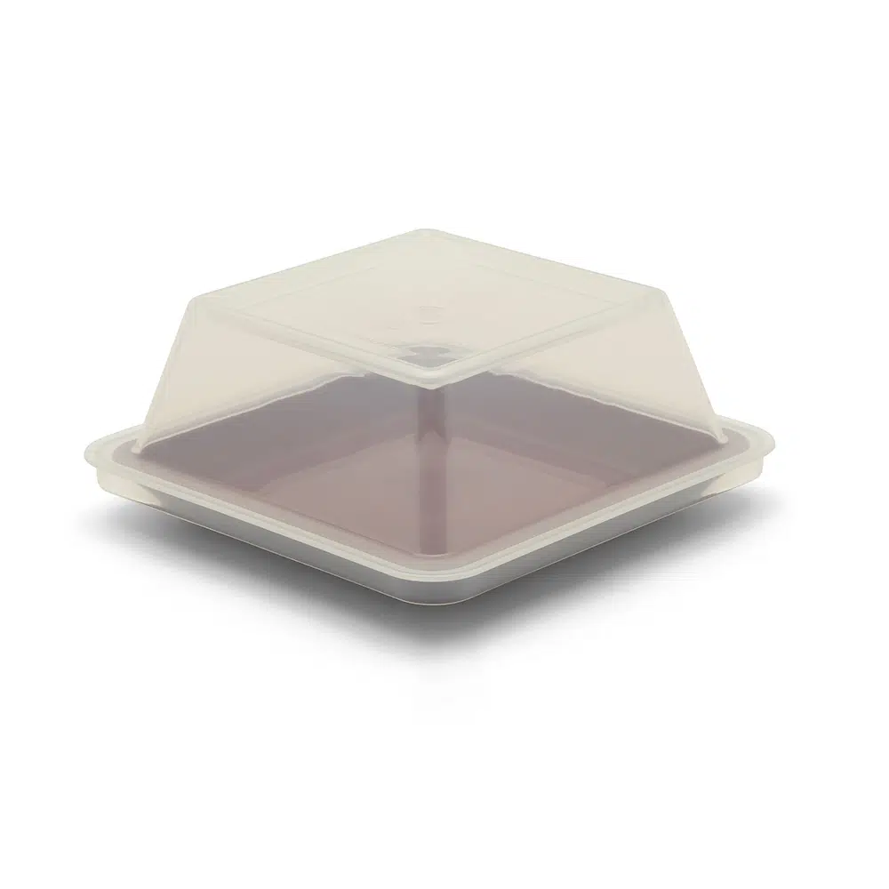 KH Bread Butter Plate Burgundy With Lid
