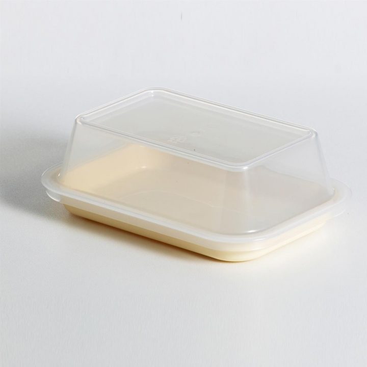 KH Tray Rectangular Yellow With Lid To Suit