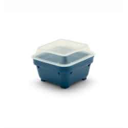 Square Bowl Blue With Lid