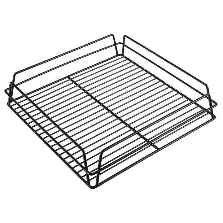 17164 Glass Basket Rack Black