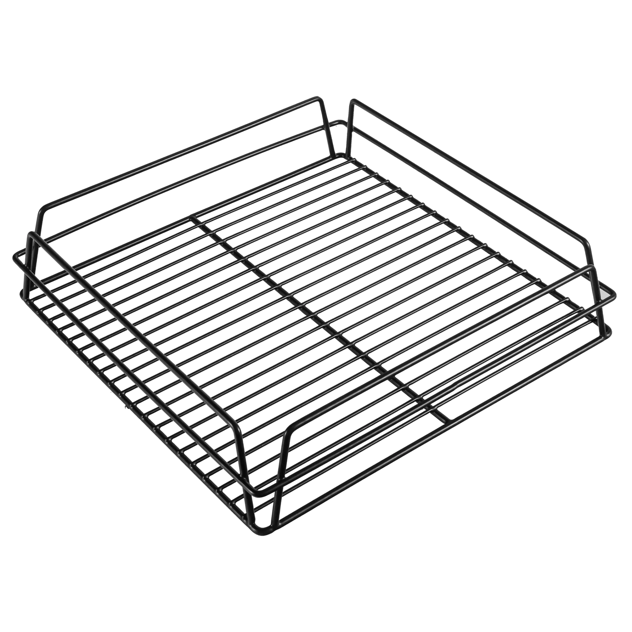 17164 Glass Basket Rack Black