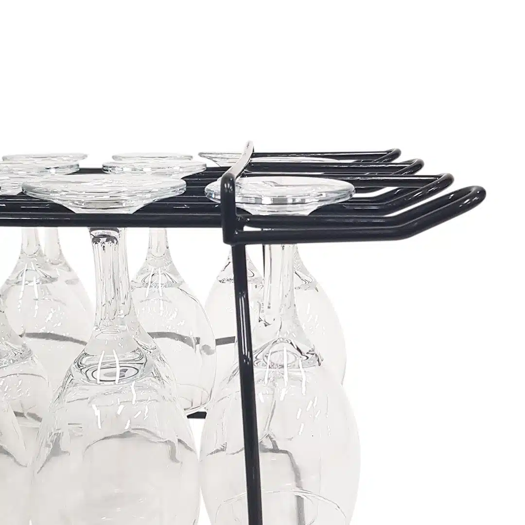 KH Upside Down Glass Rack Black - Image 5