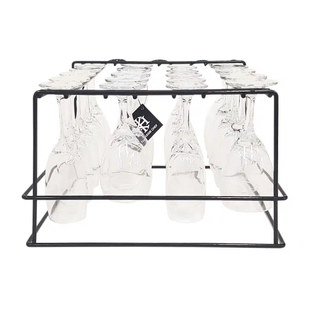 KH Upside Down Glass Rack Black - Image 2