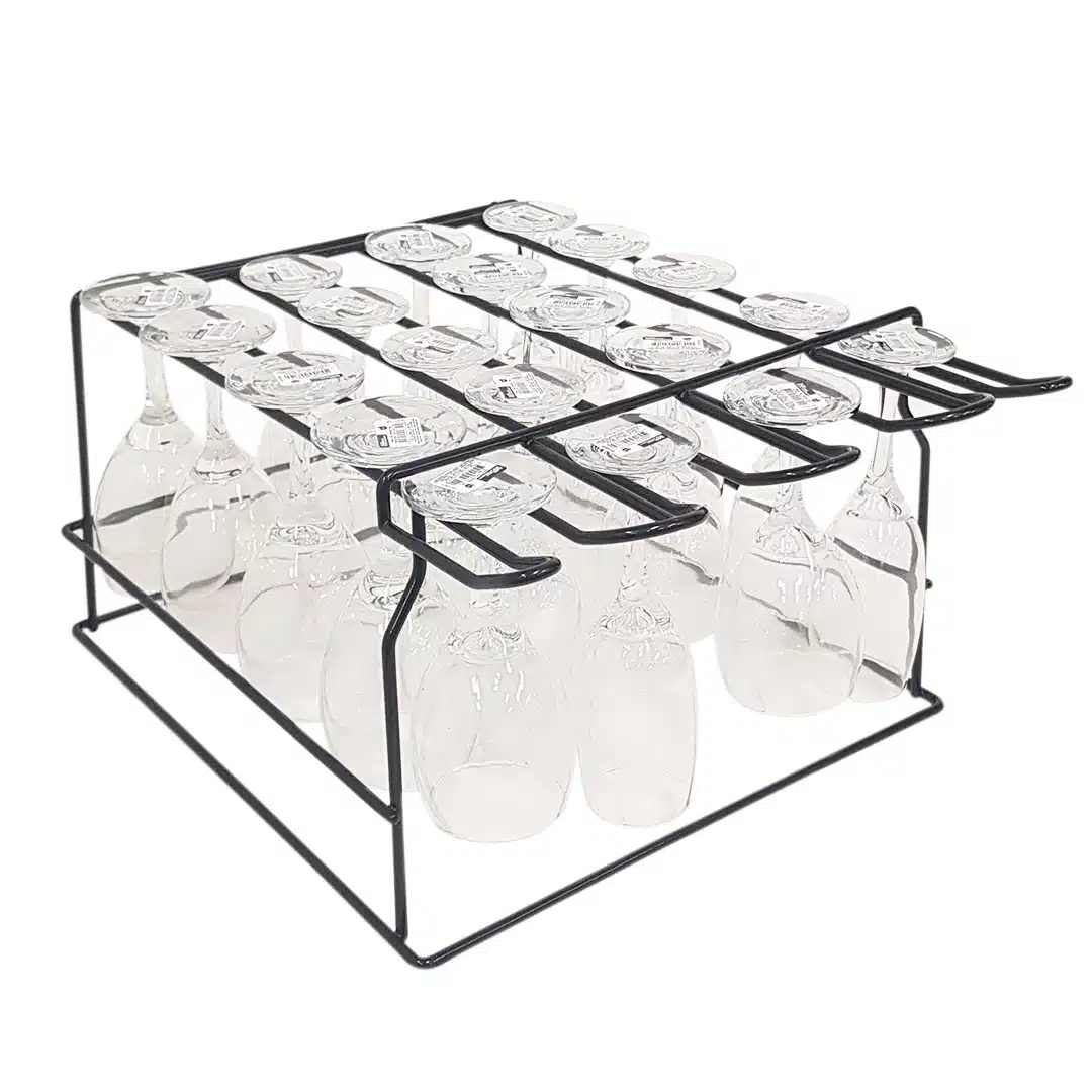 KH Upside Down Glass Rack Black - Image 8