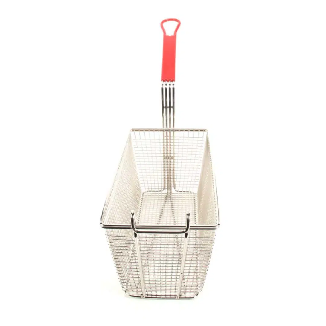 15010 Rectangular Fryer Basket Red Handle
