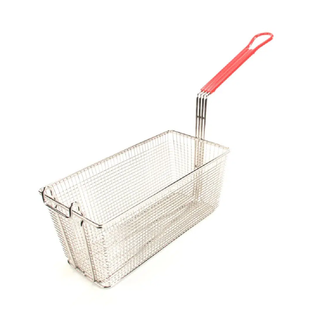 15010 Rectangular Fryer Basket Red Handle