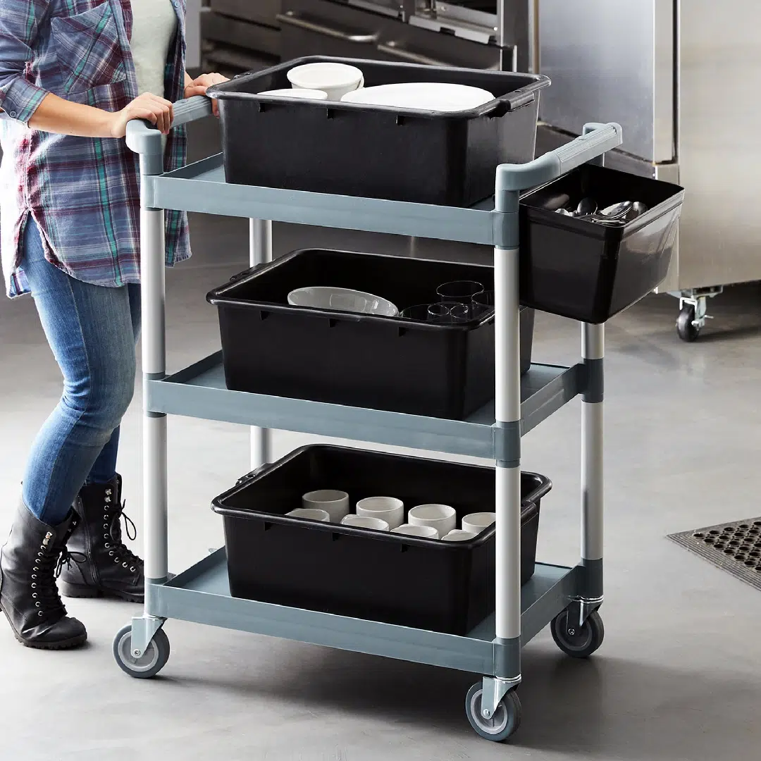 KH 3 Tier Utility Trolley Grey Small - Image 2