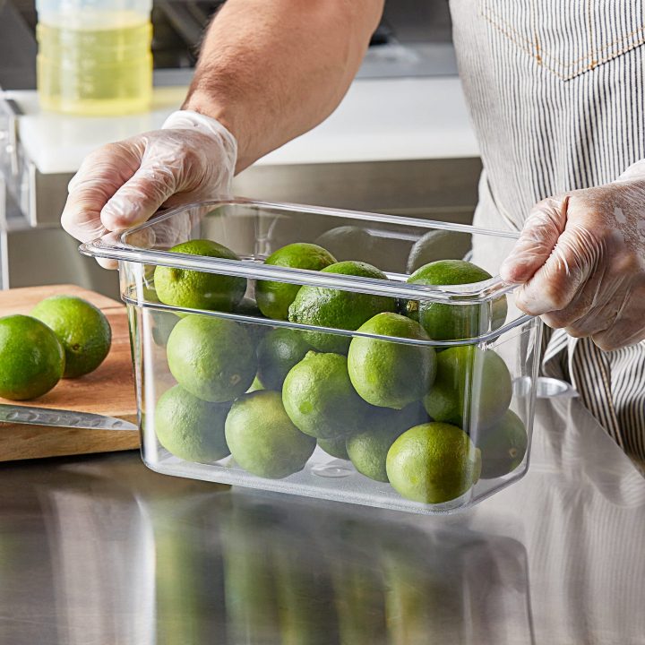 KH Polycarbonate Food Pans Clear 1-4 Size 150mm a1