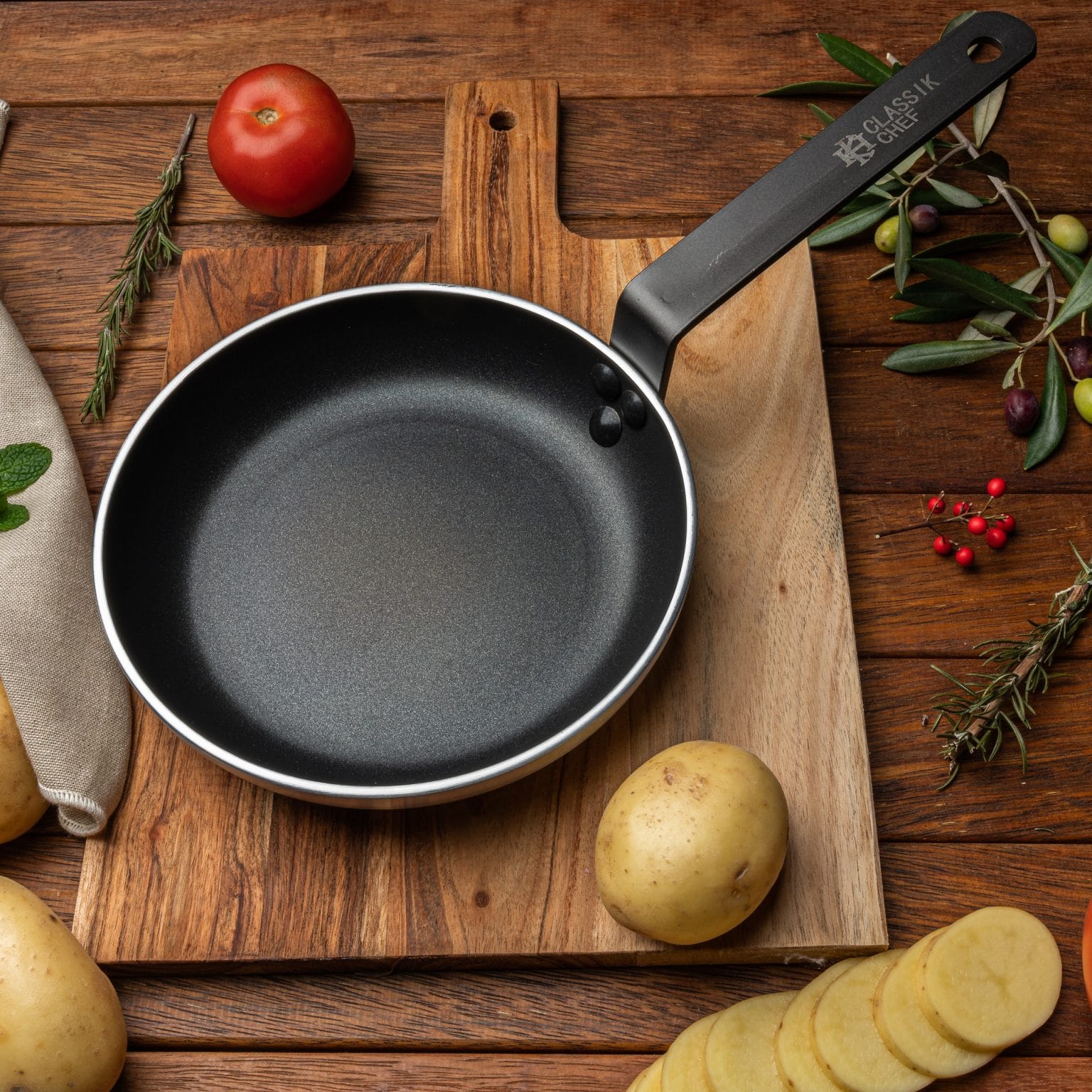 KH Aluminium Frypan Non Stick Induction Ken Hands Hospitality Importer