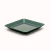 KH HEALTHCARE BREAD/BUTTER PLATE 140 x 140mm GREEN PP (23)
