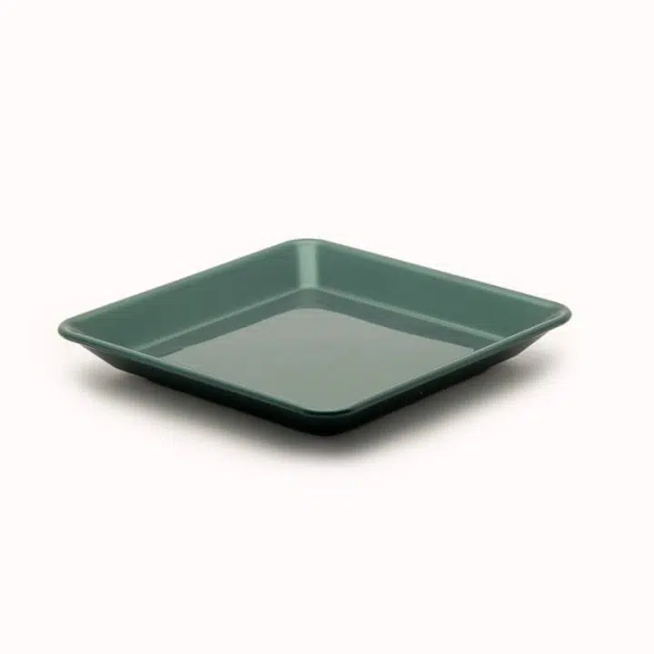 KH HEALTHCARE BREAD/BUTTER PLATE 140 x 140mm GREEN PP (23)