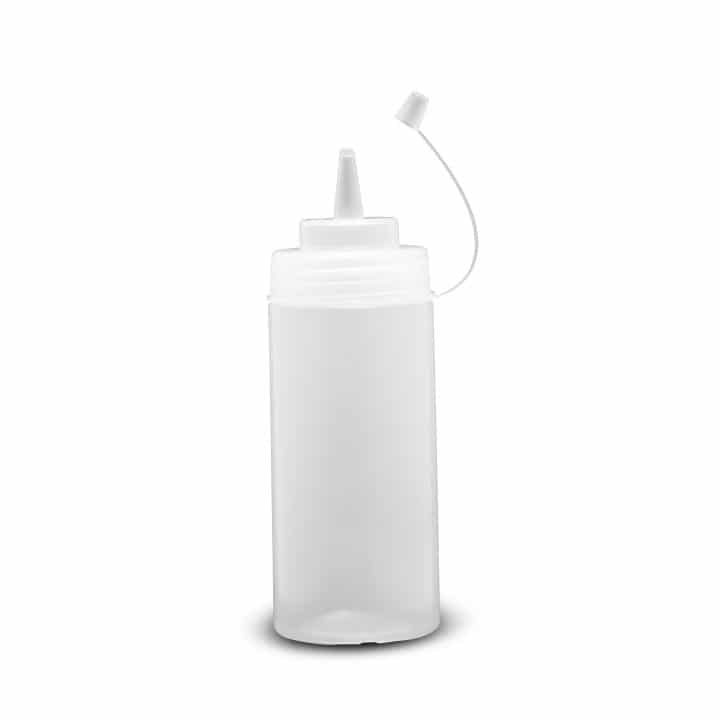 Squeeze Bottle Wide Mouth Clear W/Cap
