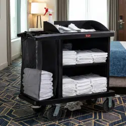 grandmaid fine housekeeping cart in hotel