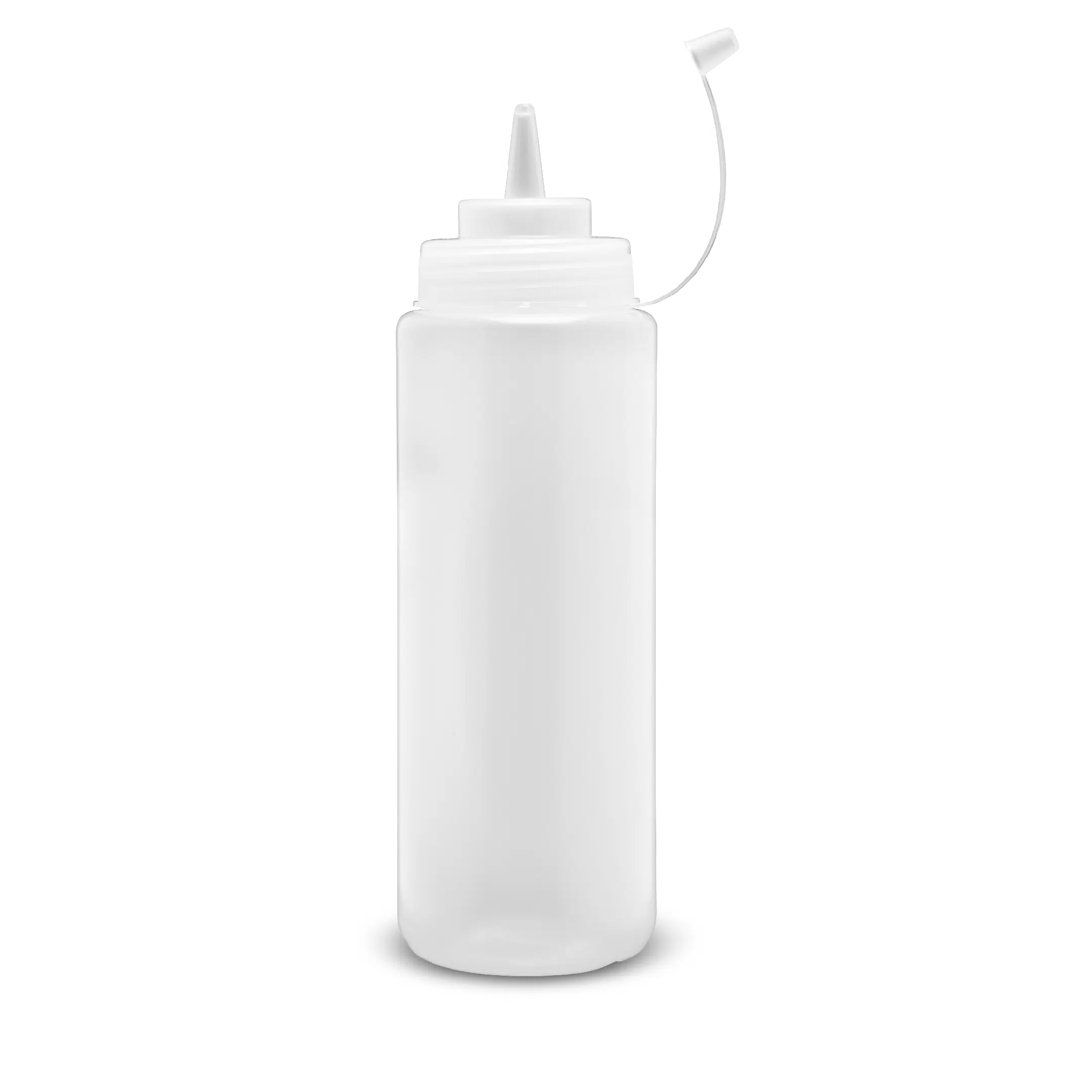 Squeeze Bottle Wide Mouth Clear W/Cap