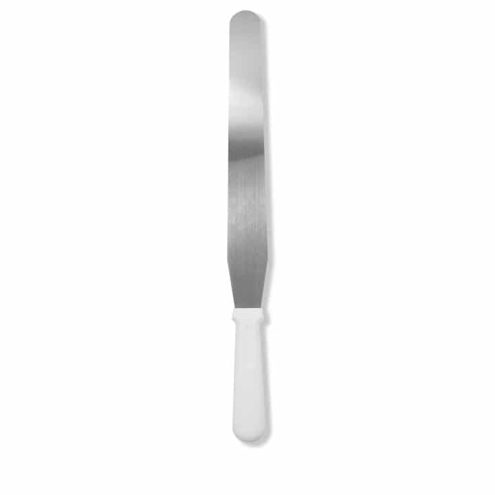 12836_KH Straight Spatula White Stainless Steel