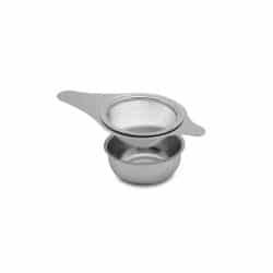 KH Tea Strainer Drip Bowl 18/8 Stainless Steel Large