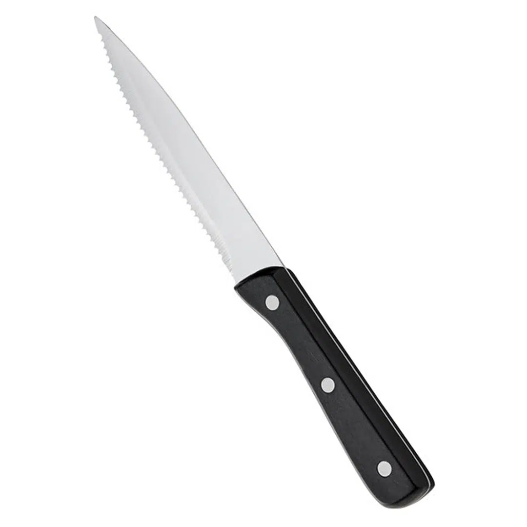 KH Bakelite Black Handle Steak Knife Stainless Steel