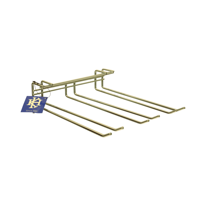 41370 Glass Hanger Triple Brass