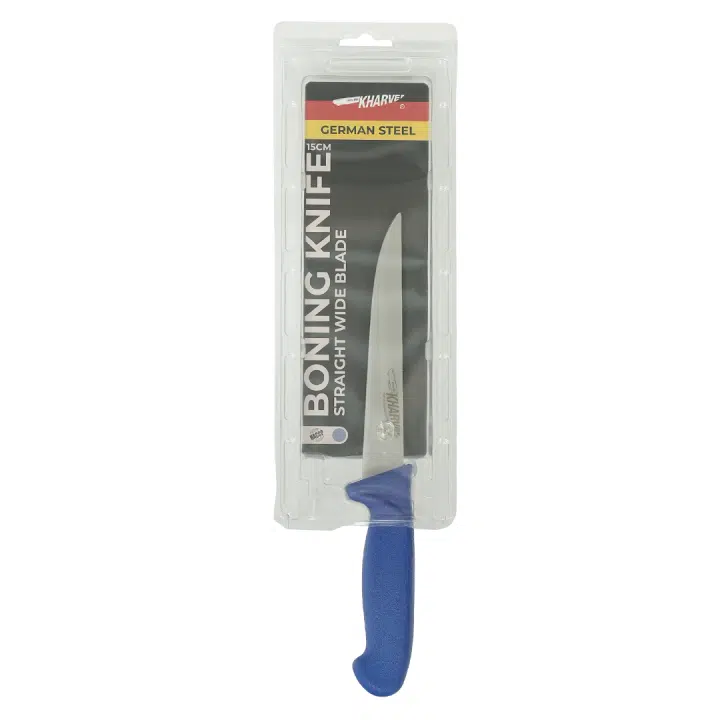 48222 KH Kharve Boning Knife Straight And Wide Blade 15cm Blue