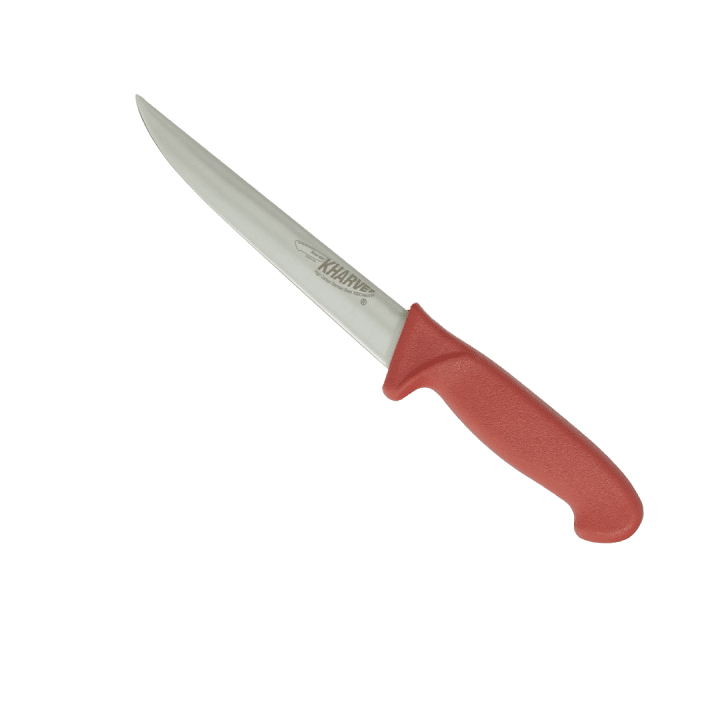 48224 KH Kharve Boning Knife Straight And Wide Blade 15cm Red