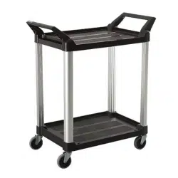 18094 TRUST® Commercial 2 Tier Large Black Utility Service Cart