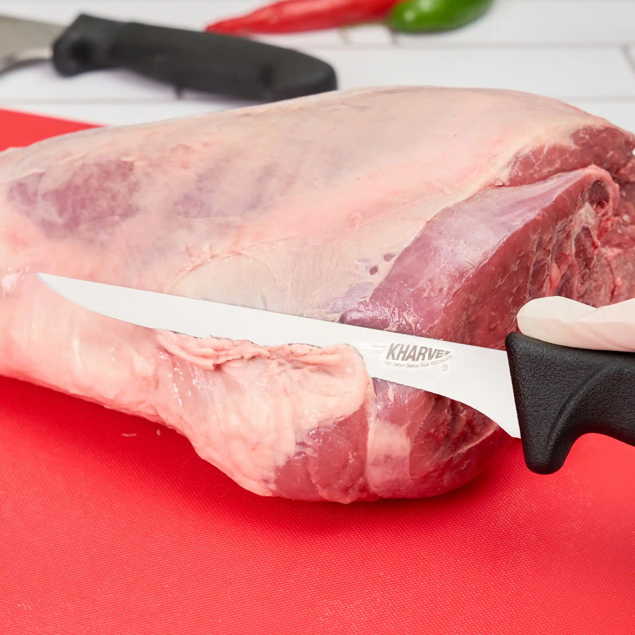 KH Kharve® Boning Knife Straight And Narrow Curved Blade 15cm - Image 2