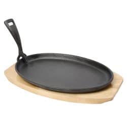 KHAST® SIZZLE PLATE OVAL WITH WOODEN TRAY
