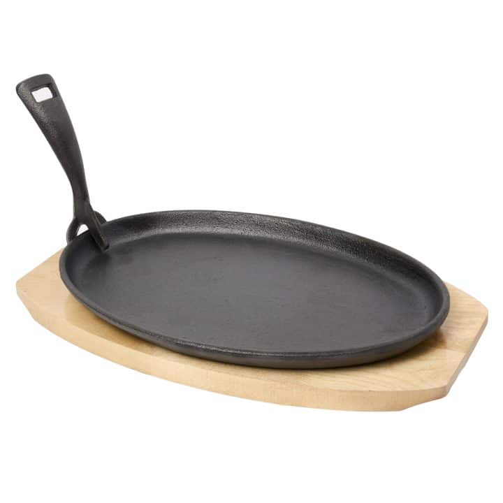 KHAST® SIZZLE PLATE OVAL WITH WOODEN TRAY