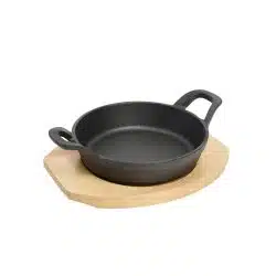 KHAST® ROUND GRATIN WITH WOOD TRAY 15CM