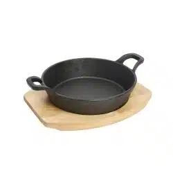 KHAST® ROUND GRATIN WITH WOOD TRAY 18CM
