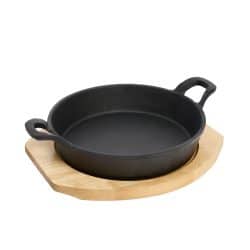 KHAST® ROUND GRATIN WITH WOOD TRAY 22CM