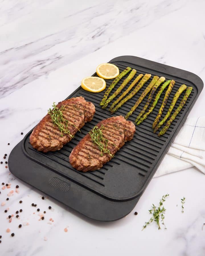 KHAST® RECTANGLE GRIDDLE REVERSIBLE 48 X 26CM
