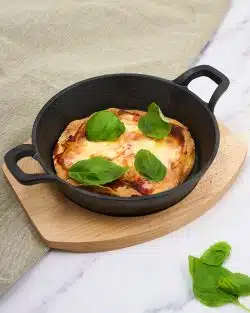 KHAST® ROUND GRATIN WITH WOOD TRAY 15CM